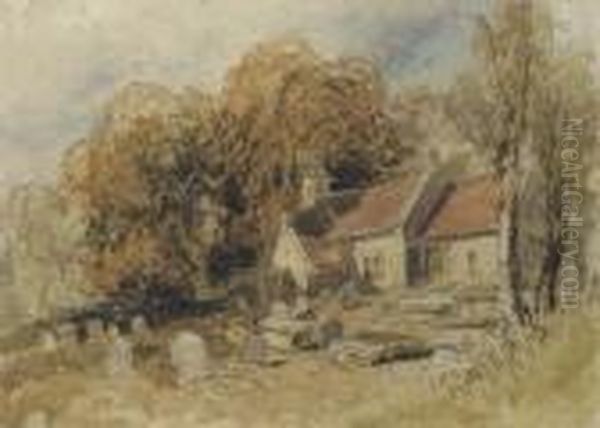 The Chapel At Bettws-y-coed, North Wales Oil Painting by David I Cox
