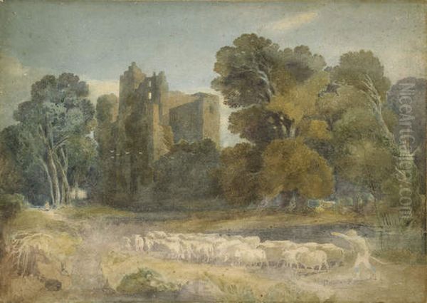 Kenilworth Castle Oil Painting by David Cox