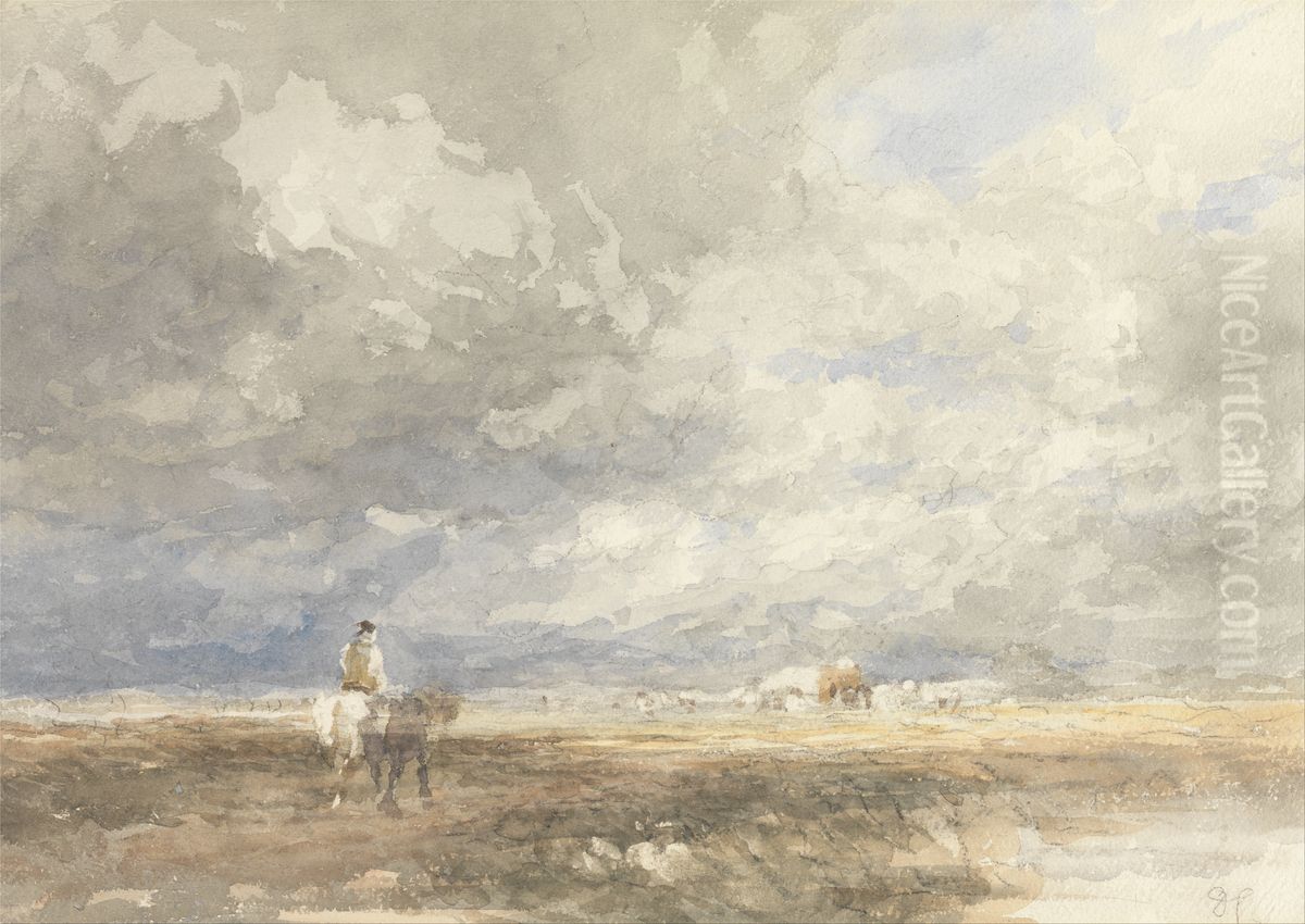 Going To The Hayfield Oil Painting by David Cox