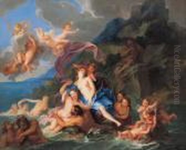Trionfo Di Galatea Oil Painting by Antoine Coypel