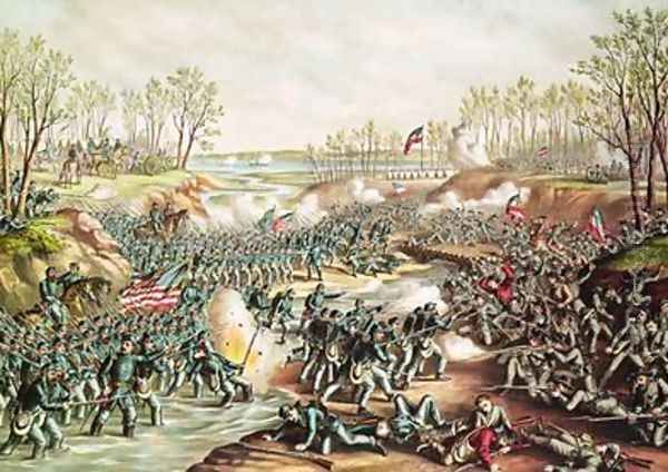 The Battle of Shiloh Oil Painting by and Allison Kurz