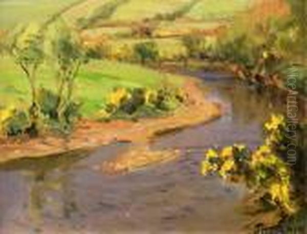 River 
Cushendun Oil Painting by James Humbert Craig