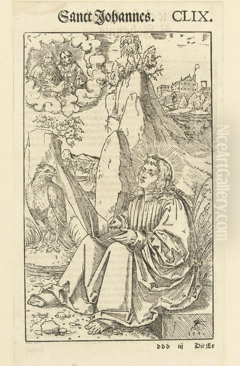 Saint John The Evangelist In A Landscape Oil Painting by Lucas The Elder Cranach