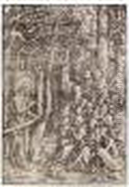 The Sermon Of St John The Baptist (b.60; Holl.85; Dodgson 119) Oil Painting by Lucas The Elder Cranach