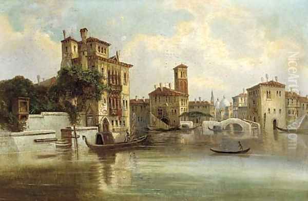 A Venetian capriccio Oil Painting by Karl Kaufmann