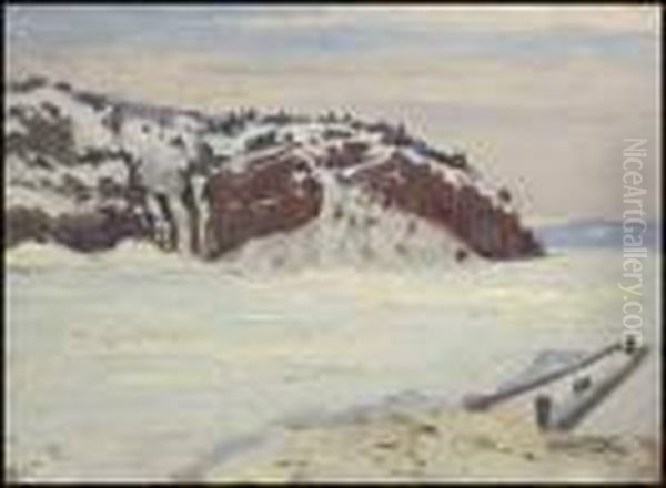 Winter, Lac St. Jean, Pq Oil Painting by Maurice Galbraith Cullen