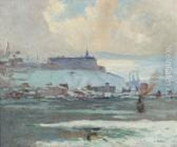 View Of Quebec From Levis Oil Painting by Maurice Galbraith Cullen