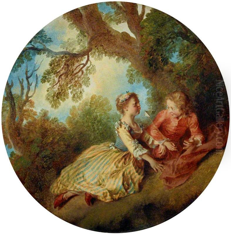 The Toy Windmill Oil Painting by Nicolas Lancret