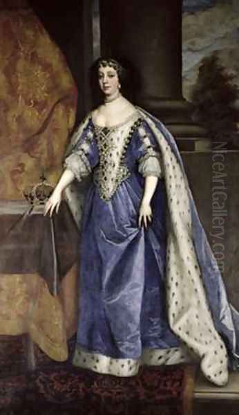 Catherine of Braganza 1638-1705 Oil Painting by Sir Peter Lely