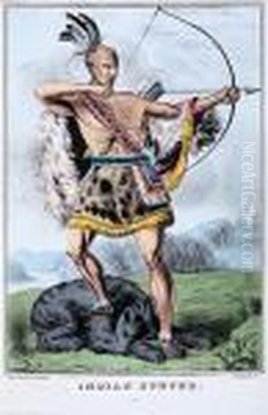 Indian Hunter Oil Painting by Currier