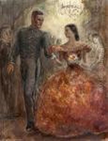 Friends And Neighbors Of Wingate Hill From 'john Brown's Body' Oil Painting by John Steuart Curry