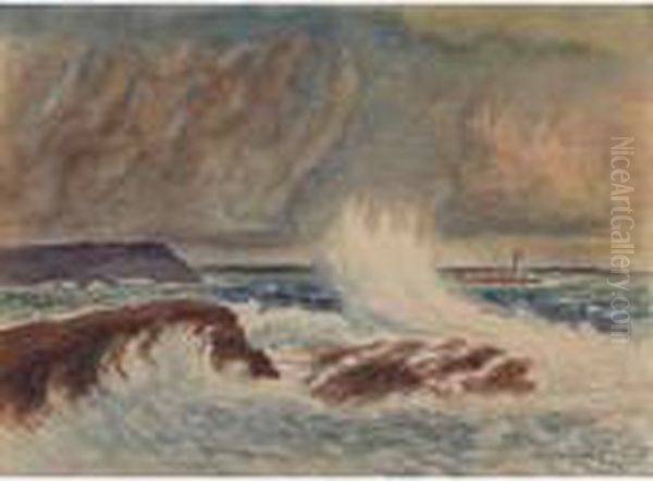 Maine Seascape Oil Painting by John Steuart Curry