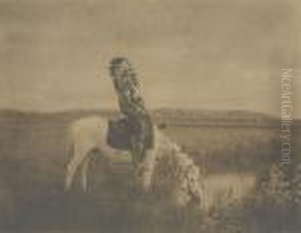 An Oasis In The Badlands Oil Painting by Edward Sherrif Curtis