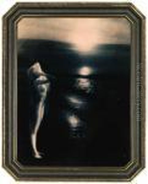 Sunset Grail - Aphrodite Oil Painting by Edward Sherrif Curtis