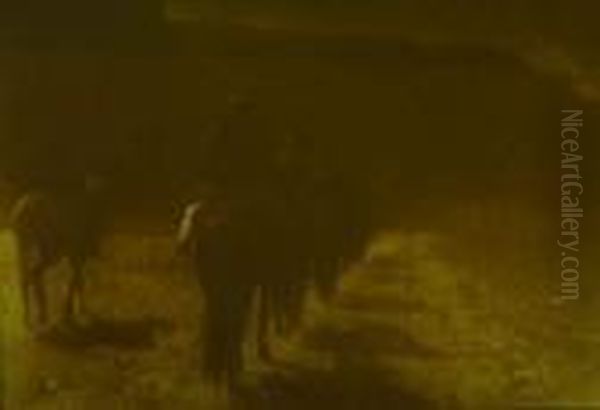 The Vanishing Race, Navaho Oil Painting by Edward Sherrif Curtis