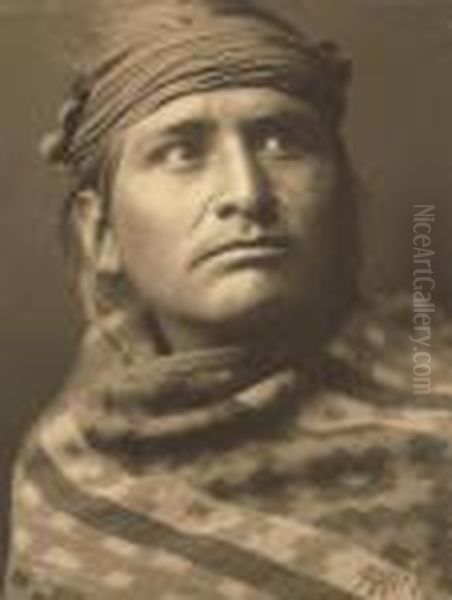 Chief Of The Desert Oil Painting by Edward Sherrif Curtis