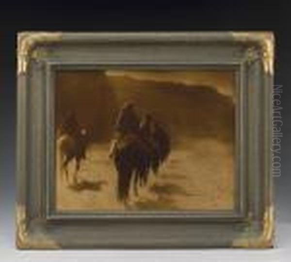 The Vanishing Race, Navaho Oil Painting by Edward Sherrif Curtis