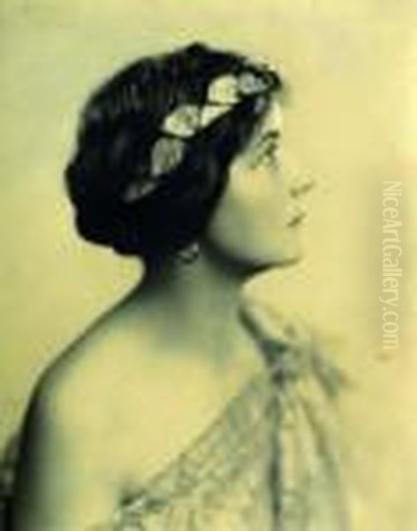 Portrait Of A Lady Oil Painting by Edward Sherrif Curtis