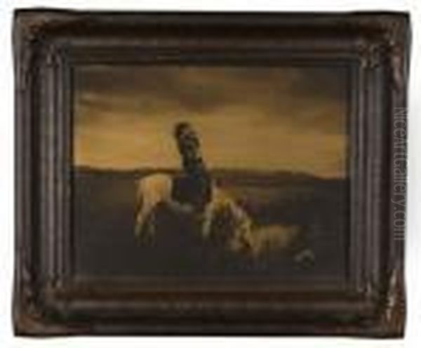 Oasis In The Badlands Oil Painting by Edward Sherrif Curtis