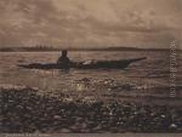 Untitled Oil Painting by Edward Sherrif Curtis