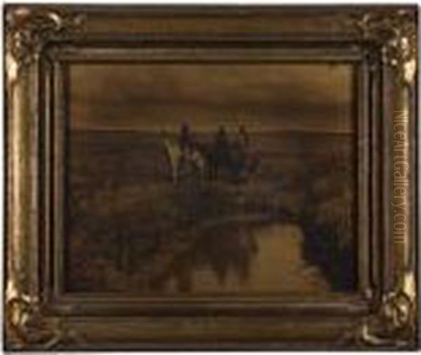 Untitled Oil Painting by Edward Sherrif Curtis