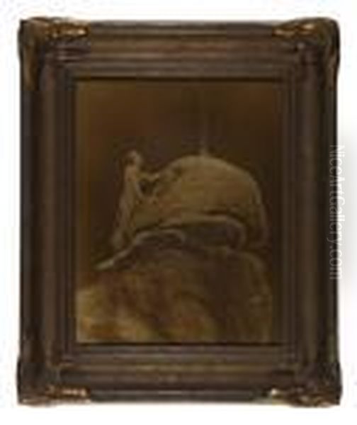 Untitled Oil Painting by Edward Sherrif Curtis