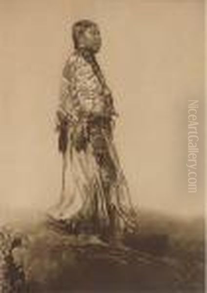 Selected Images From The North American Indian Oil Painting by Edward Sherrif Curtis