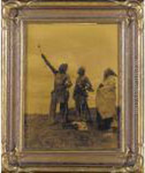 ``the Oath' Oil Painting by Edward Sherrif Curtis