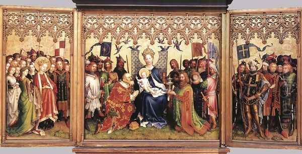 Altarpiece of the Patron Saints of Cologne Oil Painting by Stefan Lochner