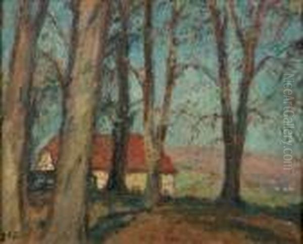 Signee En Bas A Gauche Oil Painting by Georges dEspagnat