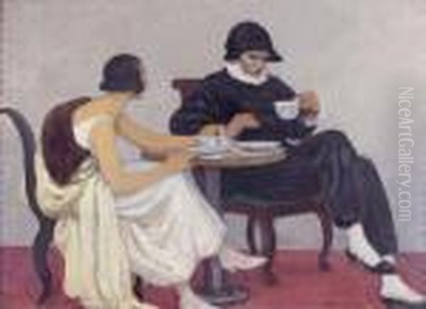 Femmes Et Enfant Au Jardin, Circa 1923 Oil Painting by Georges dEspagnat