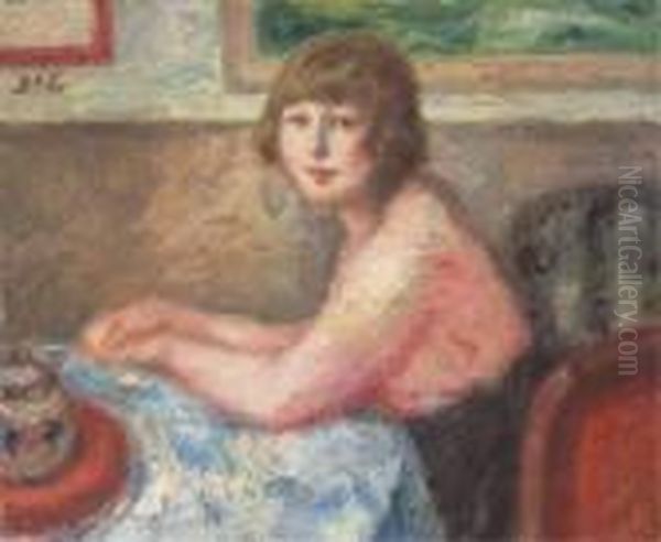 La Chemise Rose Oil Painting by Georges dEspagnat