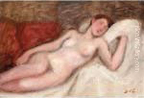 Femme Endormie Oil Painting by Georges dEspagnat