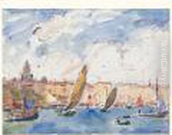 Saint-tropez Oil Painting by Georges dEspagnat
