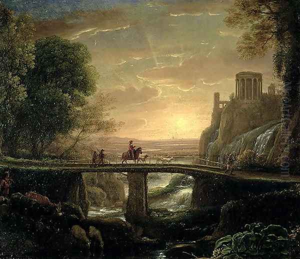 Landscape with an Imaginary View of Tivoli, 1642 Oil Painting by Claude Lorrain (Claude Gellee)