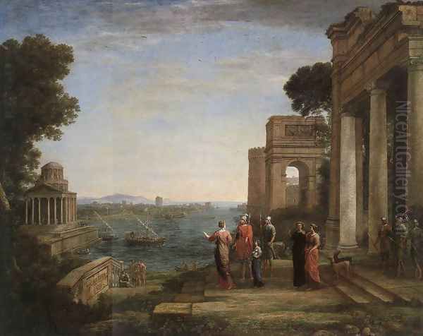 Aeneas's Farewell to Dido in Carthago 1676 Oil Painting by Claude Lorrain (Claude Gellee)