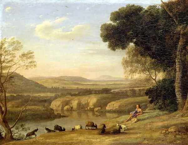 Pastoral Landscape Oil Painting by Claude Lorrain (Claude Gellee)