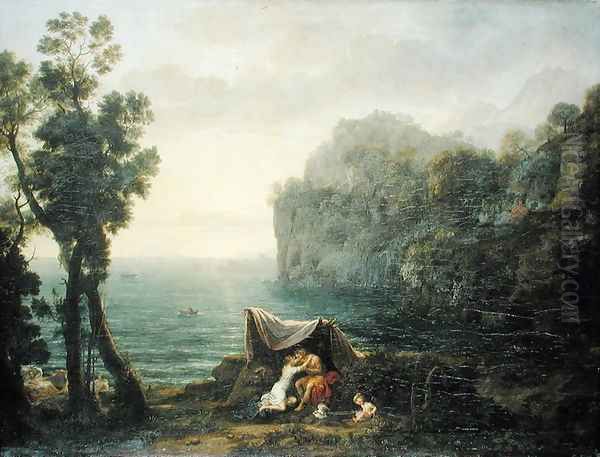 Coastal landscape with Acis and Galatea, 1657 Oil Painting by Claude Lorrain (Claude Gellee)