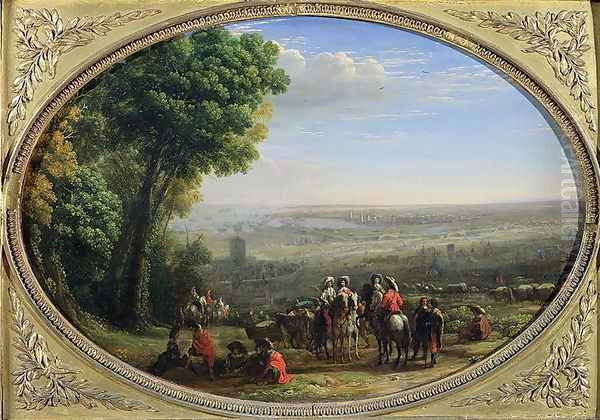 The Siege of La Rochelle by Louis XIII (1601-43) October 1628, c.1631 Oil Painting by Claude Lorrain (Claude Gellee)