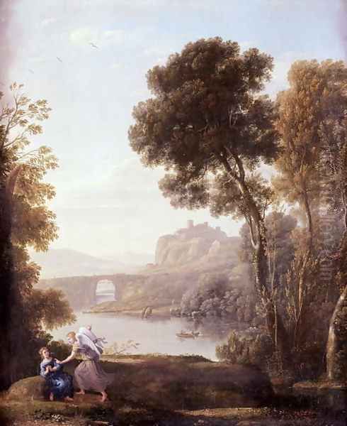 Landscape with Hagar and the Angel, 1646 Oil Painting by Claude Lorrain (Claude Gellee)