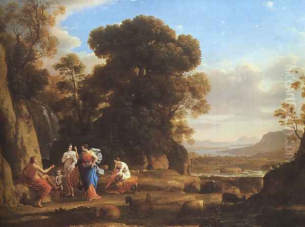 The Judgement of Paris 1645-46 Oil Painting by Claude Lorrain (Claude Gellee)