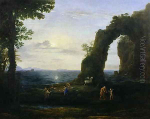 The Origin of Coral or Perseus with Head of the Medusa Oil Painting by Claude Lorrain (Claude Gellee)