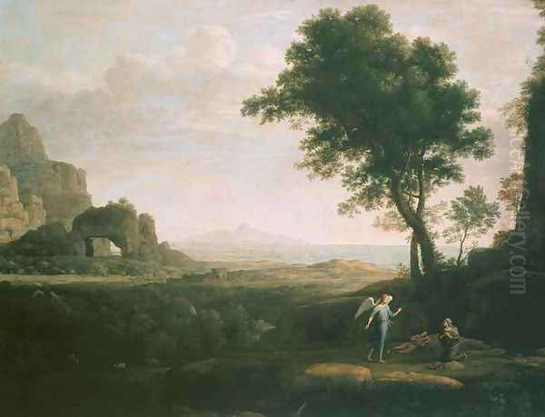 Hagar and Ishmael in the Desert Oil Painting by Claude Lorrain (Claude Gellee)