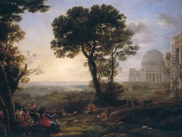 Imaginary View of Delphi with a Procession Oil Painting by Claude Lorrain (Claude Gellee)