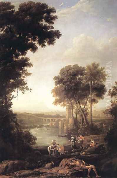 Landscape with the Finding of Moses 1637-39 Oil Painting by Claude Lorrain (Claude Gellee)