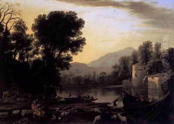 The Mill 1631 Oil Painting by Claude Lorrain (Claude Gellee)