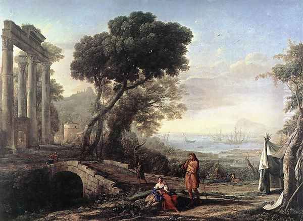 Italian Coastal Landscape 1642 Oil Painting by Claude Lorrain (Claude Gellee)