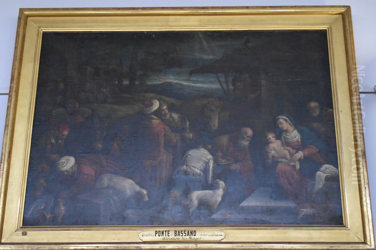 The Adoration Of The Magi Oil Painting by Leandro Bassano