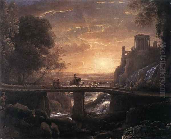Imaginary View of Tivoli 1642 Oil Painting by Claude Lorrain (Claude Gellee)