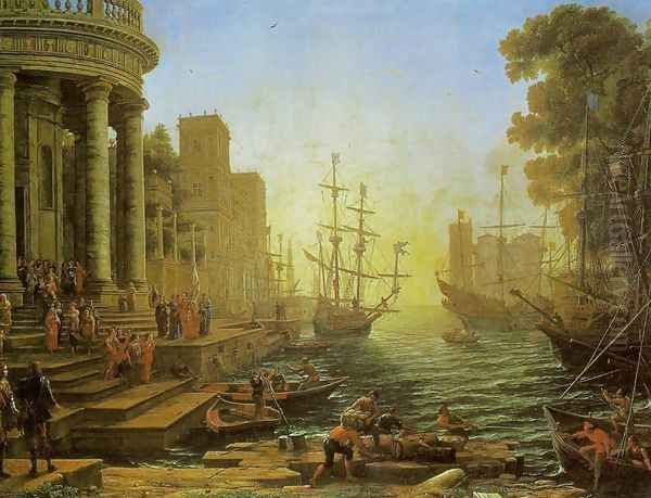 Embarkation of St. Ursula Oil Painting by Claude Lorrain (Claude Gellee)